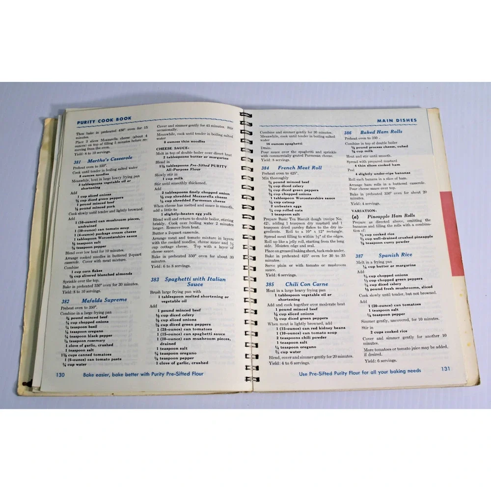 Vintage 1967 The All New Purity Cook Book Canadian Cooking Maple Leaf Mills